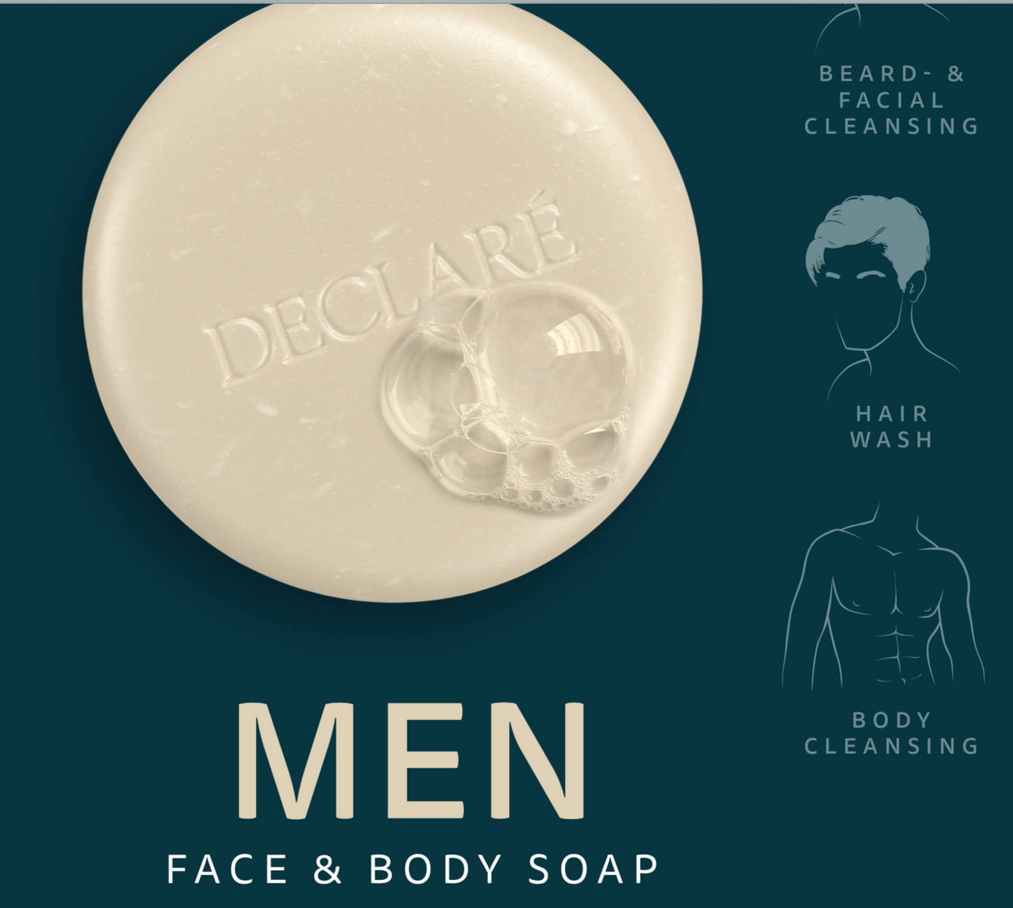 Declaré Mens Hair & Body Soap 100g